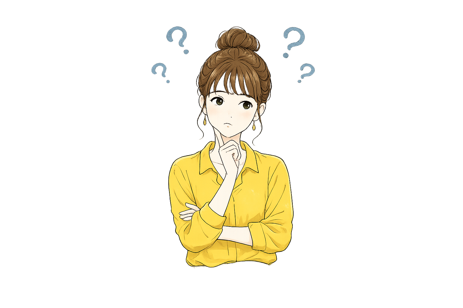 ホームページ制作について相談するイラスト